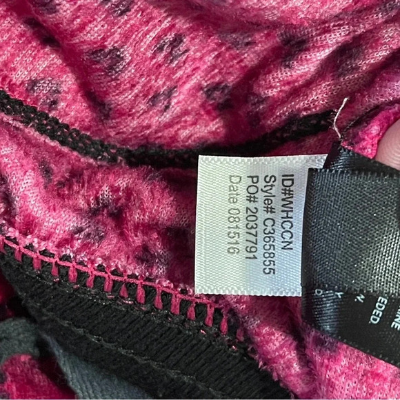 Simply Vera By Vera Wang Casual Velour Like Joggers Size Medium Pink Printed - Picture 5 of 10